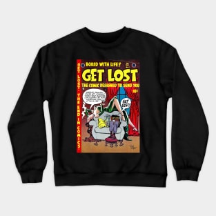 Get Lost Comics 1954, Vintage Comic Book Cover Art Crewneck Sweatshirt